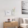 imageupsimples Acrylic Shelves for Wall Decor 15quot Display Shelf Perfume Organizer for Bathroom Bedroom Living Room Floating Bookshelves for Kids Pink 4 PackClear