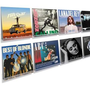 imageupsimples 4 Pack Vinyl Record Wall Mount Shelves 12quot Vinyl Holder for Album Record Storage ampamp Display Clear Acrylic Floating Shelves for Wall Decor Kids Bookshelf Magazine Rack Picture Ledge8