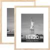 imageENJOYBASICS 11x14 Picture Frame Display Poster 8x10 with Mat or 11 x 14 Without Wall Gallery Photo Frames Grey 2 PackNatural