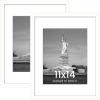 imageENJOYBASICS 11x14 Picture Frame Display Poster 8x10 with Mat or 11 x 14 Without Wall Gallery Photo Frames Grey 2 PackWhite