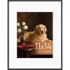 imageupsimples Aluminum 11x14 Picture Frame Black Display Photo 8x10 with Mat or 11 x 14 without Mat Wall Hanging Metal Poster Frame with Acrylic Cover 1 PackClassic Black