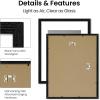 imageupsimples 11x14 Picture Frame Lightweight Thin Frame for Prints Display 8x10 with Mat or 11x14 Without Easy Wall Hanging Black 2 Pack2