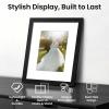 imageupsimples 11x14 Picture Frame Lightweight Thin Frame for Prints Display 8x10 with Mat or 11x14 Without Easy Wall Hanging Black 2 Pack2