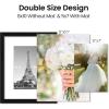 imageupsimples 11x14 Picture Frame Lightweight Thin Frame for Prints Display 8x10 with Mat or 11x14 Without Easy Wall Hanging Black 2 Pack2