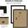 imageupsimples 11x14 Picture Frame Lightweight Thin Frame for Prints Display 8x10 with Mat or 11x14 Without Easy Wall Hanging Black 2 Pack2