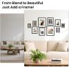 imageupsimples 11x14 Picture Frame Lightweight Thin Frame for Prints Display 8x10 with Mat or 11x14 Without Easy Wall Hanging Black 2 Pack2