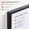 imageupsimples Aluminum 11x14 Picture Frame Black Display Photo 8x10 with Mat or 11 x 14 without Mat Wall Hanging Metal Poster Frame with Acrylic Cover 1 PackClassic Black