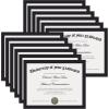 imageupsimples Certificate Frame with Clear Plexiglass 85 by 11 Picture Diploma Document Degree Frame for Wall and Tabletop Black 8 PackBlack