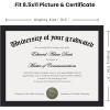 imageupsimples Certificate Frame with Clear Plexiglass 85 by 11 Picture Diploma Document Degree Frame for Wall and Tabletop Black 8 PackBlack