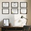 imageupsimples Certificate Frame with Clear Plexiglass 85 by 11 Picture Diploma Document Degree Frame for Wall and Tabletop Black 8 PackBlack