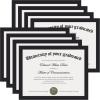 imageupsimples Certificate Frame with Clear Plexiglass 85 by 11 Picture Diploma Document Degree Frame for Wall and Tabletop Black 8 PackBlack
