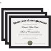 imageupsimples Certificate Frame with Clear Plexiglass 85 by 11 Picture Diploma Document Degree Frame for Wall and Tabletop Black 8 PackBlack
