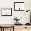 imageupsimples Certificate Frame with Clear Plexiglass 85 by 11 Picture Diploma Document Degree Frame for Wall and Tabletop Black 8 PackBrown