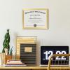 imageupsimples Certificate Frame with Clear Plexiglass 85 by 11 Picture Diploma Document Degree Frame for Wall and Tabletop Black 8 PackGold