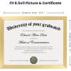 imageupsimples Certificate Frame with Clear Plexiglass 85 by 11 Picture Diploma Document Degree Frame for Wall and Tabletop Black 8 PackGold