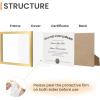 imageupsimples Certificate Frame with Clear Plexiglass 85 by 11 Picture Diploma Document Degree Frame for Wall and Tabletop Black 8 PackGold