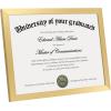 imageupsimples Certificate Frame with Clear Plexiglass 85 by 11 Picture Diploma Document Degree Frame for Wall and Tabletop Black 8 PackGold