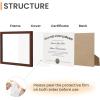 imageupsimples Certificate Frame with Clear Plexiglass 85 by 11 Picture Diploma Document Degree Frame for Wall and Tabletop Black 8 PackMahogany