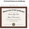 imageupsimples Certificate Frame with Clear Plexiglass 85 by 11 Picture Diploma Document Degree Frame for Wall and Tabletop Black 8 PackMahogany