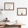 imageupsimples Certificate Frame with Clear Plexiglass 85 by 11 Picture Diploma Document Degree Frame for Wall and Tabletop Black 8 PackMahogany
