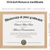 imageupsimples Certificate Frame with Clear Plexiglass 85 by 11 Picture Diploma Document Degree Frame for Wall and Tabletop Black 8 PackNatural