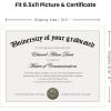 imageupsimples Certificate Frame with Clear Plexiglass 85 by 11 Picture Diploma Document Degree Frame for Wall and Tabletop Black 8 PackWhite