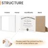 imageupsimples Certificate Frame with Clear Plexiglass 85 by 11 Picture Diploma Document Degree Frame for Wall and Tabletop Black 8 PackWhite