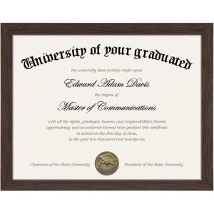 imageupsimples Certificate Frame with Clear Plexiglass 85 by 11 Picture Diploma Document Degree Frame for Wall and Tabletop Black 8 PackBrown