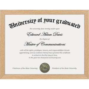 imageupsimples Certificate Frame with Clear Plexiglass 85 by 11 Picture Diploma Document Degree Frame for Wall and Tabletop Black 8 PackNatural