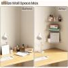 imageupsimples 4 Pack Acrylic Corner Floating Shelves 12 in Clear Hanging Shelves with Cable Management Design Wall Mounted Corner Storage Organizer for Bathroom Bedroom Living Room Kitchen12x167x2