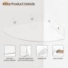 imageupsimples 4 Pack Acrylic Corner Floating Shelves 12 in Clear Hanging Shelves with Cable Management Design Wall Mounted Corner Storage Organizer for Bathroom Bedroom Living Room Kitchen10x138x2 in
