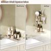 imageupsimples 4 Pack Acrylic Corner Floating Shelves 12 in Clear Hanging Shelves with Cable Management Design Wall Mounted Corner Storage Organizer for Bathroom Bedroom Living Room Kitchen10x138x2 in