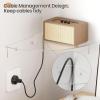 imageupsimples 4 Pack Acrylic Corner Floating Shelves 12 in Clear Hanging Shelves with Cable Management Design Wall Mounted Corner Storage Organizer for Bathroom Bedroom Living Room Kitchen10x138x2 in