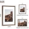 imageupsimples 12x16 Picture Frame Natural Solid Wood Picture Frames Display 85x11 with Mat or 12 x 16 Without Vertical ampamp Horizontal Wall Hanging 1 Pack BrownBrown
