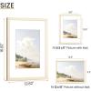 imageupsimples 12x16 Picture Frame Natural Solid Wood Picture Frames Display 85x11 with Mat or 12 x 16 Without Vertical ampamp Horizontal Wall Hanging 1 Pack BrownWhite