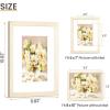 imageupsimples 12x16 Picture Frame Natural Solid Wood Picture Frames Display 85x11 with Mat or 12 x 16 Without Vertical ampamp Horizontal Wall Hanging 1 Pack BrownWhite