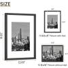 imageupsimples 12x16 Picture Frame Natural Solid Wood Picture Frames Display 85x11 with Mat or 12 x 16 Without Vertical ampamp Horizontal Wall Hanging 1 Pack BrownBlack