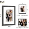 imageupsimples 12x16 Picture Frame Natural Solid Wood Picture Frames Display 85x11 with Mat or 12 x 16 Without Vertical ampamp Horizontal Wall Hanging 1 Pack BrownBlack