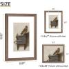 imageupsimples 12x16 Picture Frame Natural Solid Wood Picture Frames Display 85x11 with Mat or 12 x 16 Without Vertical ampamp Horizontal Wall Hanging 1 Pack BrownBrown