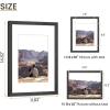 imageupsimples 12x16 Picture Frame Natural Solid Wood Picture Frames Display 85x11 with Mat or 12 x 16 Without Vertical ampamp Horizontal Wall Hanging 1 Pack BrownBlack