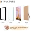 imageupsimples 5x7 Picture Frame Set of 3 Made of High Definition Glass for 5 x 7 Wall and Tabletop Display Thin Border Photo Frames for Home Decor PinkBlack