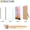 imageupsimples 5x7 Picture Frame Set of 3 Made of High Definition Glass for 5 x 7 Wall and Tabletop Display Thin Border Photo Frames for Home Decor PinkWhite