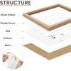 imageupsimples 16x20 Frames Set of 3 Natural Solid Wooden Picture Frames Display 11x14 with Mat or 16 x 20 Without for Vertical or Horizontal Wall Hanging16x20