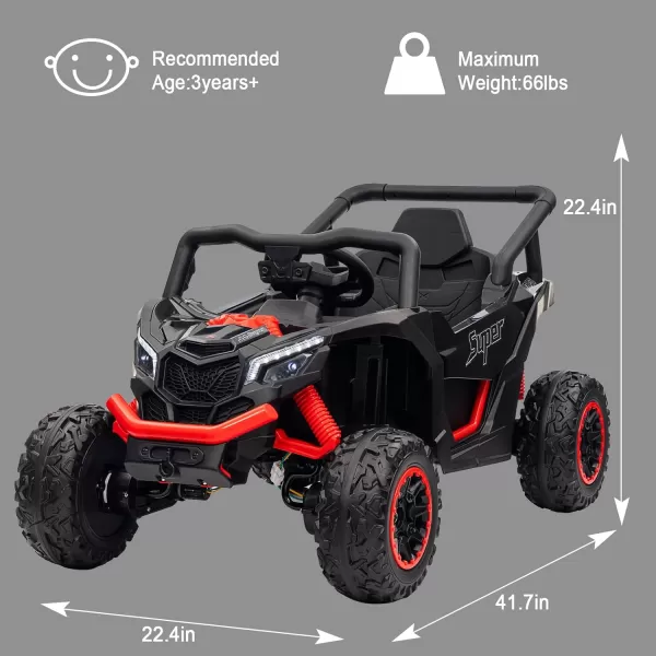 POSTACK 12 Volt Ride on Car with Remote Control Battery Powered Electric Vehicle for Boys Girls Off Road Ride on Toy for Kids to Drive Power 4 Wheels for Toddler with LED Lights Bluetooth PinkBlack