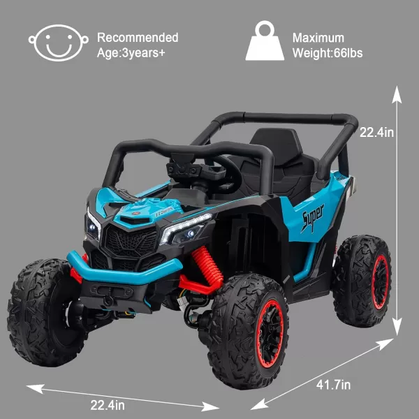 POSTACK 12 Volt Ride on Car with Remote Control Battery Powered Electric Vehicle for Boys Girls Off Road Ride on Toy for Kids to Drive Power 4 Wheels for Toddler with LED Lights Bluetooth PinkBlue