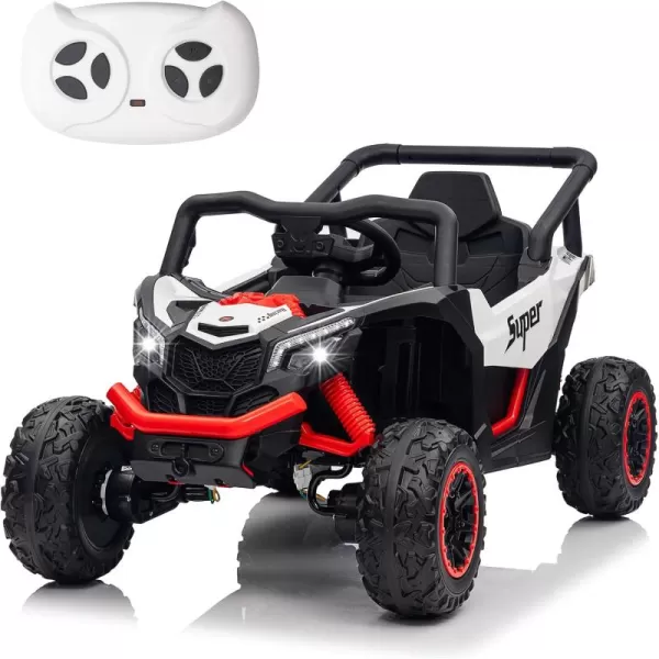 POSTACK 12 Volt Ride on Car with Remote Control Battery Powered Electric Vehicle for Boys Girls Off Road Ride on Toy for Kids to Drive Power 4 Wheels for Toddler with LED Lights Bluetooth PinkWhite