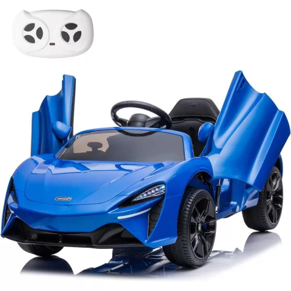 imagePOSTACK 24V Kids Ride on Car with Remote Control Official License McLaren 4 Wheeler Kids OffRoad Electric Toy Car for Boys Girls Ride On Buggy Sorts Car with Music LED Headlights Sapphire Blue