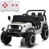 imagePOSTACK 12V Ride On Car with Remote Control 4WD Battery Powered 1 Seater Ride On UTV Toys for Big Kids Boys Girls Off Road Electric Vehicle to Drive wBluetooth LED Lights PinkWhite