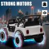 imagePOSTACK 24V Ride On Car with Remote Control 1 Seater 4WD Battery Powered Ride On UTV Toys for Toddlers Boys Girls Off Road Electric Vehicle to Drive wBluetooth LED Lights EVA Wheels Pink24v White