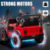 imagePOSTACK 24V Ride On Car with Remote Control 1 Seater 4WD Battery Powered Ride On UTV Toys for Toddlers Boys Girls Off Road Electric Vehicle to Drive wBluetooth LED Lights EVA Wheels Pink24v Red